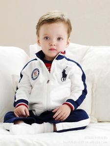 2 Pcs Boy Little Bear Baby Long Top Pant Set Suit Outfit Clothing Infant Clothes