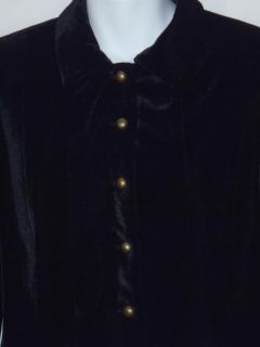 Elliott Lauren Womens Black Velvet Ruffle Jacket 8