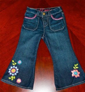 Brand New Gap Kids Embroidered Floral Jeans Sz 2 Toddler Girls Designer Sale