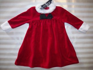So La Vita 12M Holiday Christmas Pageant Red Dress Stretch Cotton New with Tags