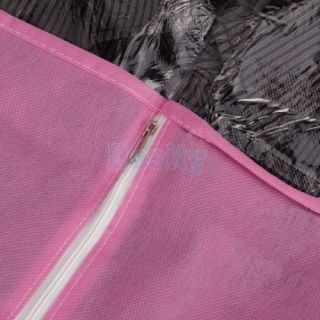 Pink 40" Suit Dress Garment Large Clothes Storage Bag Dustproof Cover Non Woven