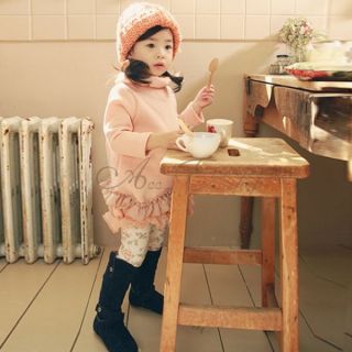 Girls Kids Collar Long Sleeve Dress Top Ruffle Layered Lace Tutu Clothes Sz 2 7Y