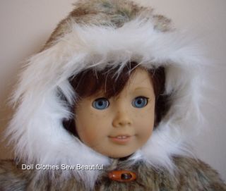 Doll Clothes Fit American Girl Fur Coat Toggle Buttons