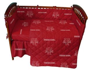 Texas A M Aggies 5 Piece Baby Crib Set NCAA