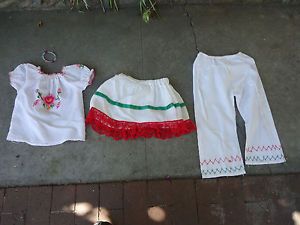 Mexican Costume Outfit Latin Dress Up Halloween Costume Play Dance Toddler