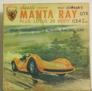 Vintage Classic Industries Chassis Manta Ray GTX Box Lotus 30 Slot Car 1 24