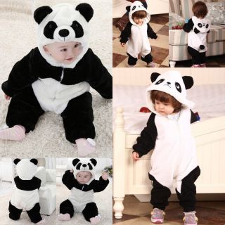 Baby Boy Girl Panda Halloween Christmas Costume Romper Outfit Thick Thin 6M 3YR