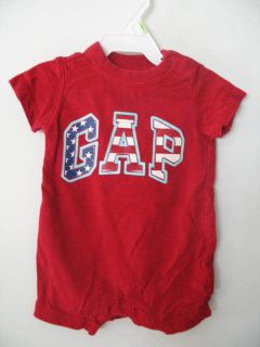 Baby Gap One Piece Summer Romper Patriotic Newborn