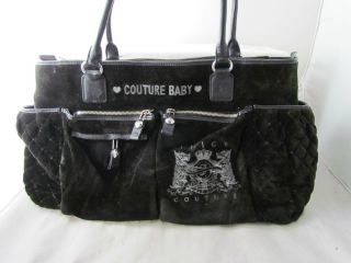 Authentic Juicy Couture Quilted Velour Baby Diaper Bag $298 Retail