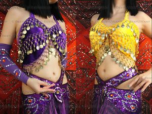 Tribal Belly Dance Velvet Bra Top Brassiere Costume New