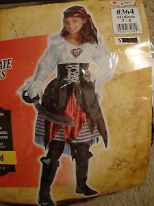 Child Girls Pirate Girl Costume Dress Size 7 8 Halloween Pirate Princess