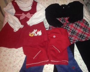 Baby Girl Clothes 2T 24 Months Huge Lot 11 Winter Spring Jeans Shirts Sweaters