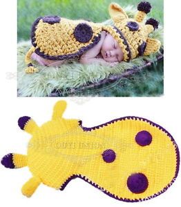 Newborn Girl Boy Baby Infant Yellow Deer Knit Crochet Clothes Photo Prop Outfit