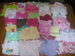Lot 44 PC Baby Girl 6 9 Months Summer Fall Clothes Outfits Dresses Shorts Shirts