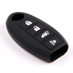 Black Silicone Smart Remote Key Cover for Nissan Maxima Altima GT R Sentr Murano