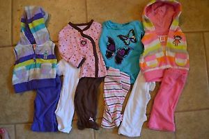 Newborn Baby Girls Cute Fall Winter Outfits Clothes 10 PC Lot Carter's Gymboree
