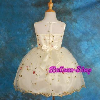 Ivory Flower Girl Infant Pageant Dress Sz 18 24M FG93IV