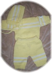 Cabbage Patch Kid Logo Babies Doll Clothes Vintage 1983 Knit Set Preemie
