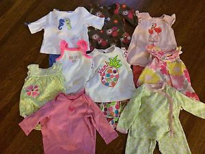 Lot of Used Baby Girl Clothes Outfits Size 6 Months Carters Childrens Place