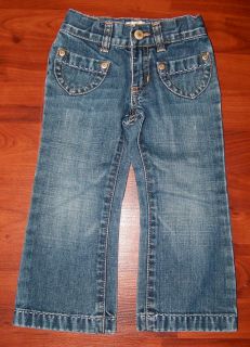 Girls Old Navy Blue Cotton Denim Pocket Jeans Size 3T