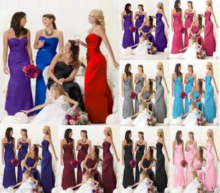 Stock Purple Red Evening Dresses Bridesmaid Party Prom Gown Stock Size6 18