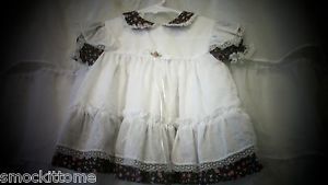 Bryan Dress Infant Baby Lace White Blue Floral Clothing Childrens