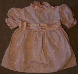 Baby Toddler Girls Vintage Pink Dress Ribbons and Lace Collection Sz 2 3T