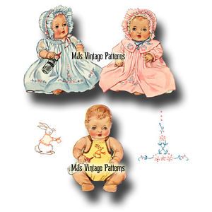 Vintage Baby Doll Clothes Dress Pattern 15" DY Dee Betsy Wetsy Tiny Tears