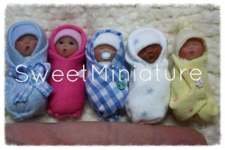 1 x OOAK Handmade Choice Dolls House 12th Scale Bundle Baby Newborn Shower Gift