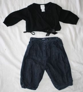 Baby Gap Girls Dressy Jeans and Cropped Sweater Set 0 3 Months 