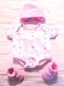 Tiny Girl Baby Doll Clothes 12 14" Approx Great for Reborn Doll Cute New