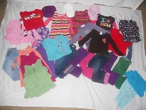 Huge 25pc Lot Toddler Girls 3T 4T 5T 5 Fall Winter Clothes Shirts Pants Jeans