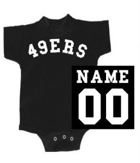 49ers Baby One Piece Creeper Romper Personalized Custom Name Number