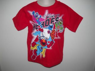 Elmo Heroes Short Sleeve Shirt Size 2T 3T 4T
