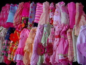 40 Pcs Used Baby Girl 18 24 Months Spring Summer Dresses Clothes Lot Free SHIP