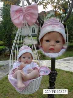 Realistic Silicone Vinyl Reborn Baby Doll Girl Cherry Lifelike Baby Doll 20"