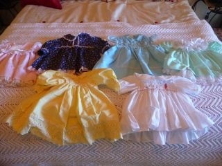 Sweet Vintage Lot of Baby Girl's Dresses Polly Finders Fayette Handmade Etc