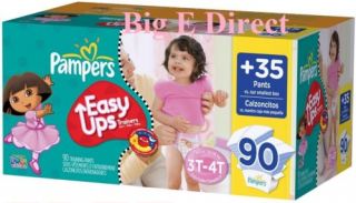 Pampers Boys Girls Easy UPS Baby Diapers Size 4 5 6 16 37 lbs 100 90 78 Ct