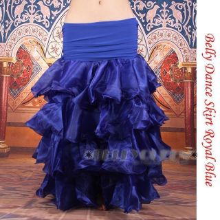 Last Royal Blue Belly Dance Costume Dancing Skirt Gauze
