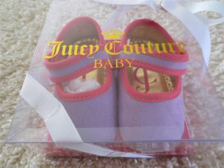 Toddler Baby Girls Juicy Couture Ballerina Style Shoes Purple Pink Size 3 $58