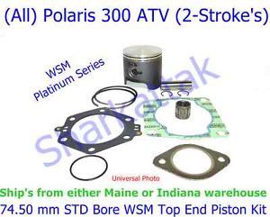 All Polaris 300 ATV 2 Stroke's 74 50 mm Std Bore WSM Top End Piston Kit