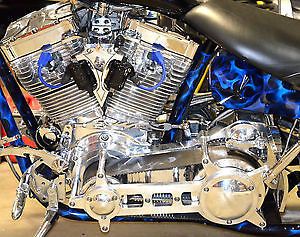Polished Ultima 3 35" inch Street Open Belt Drive Primary Harley Softail Bobber
