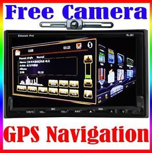 Dual Zone GPS Nav 7" Car Stereo CD DVD Radio Player iPod Bluetooth TV Camera Map