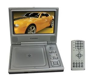 New Axion AXN 6072 7" LCD Widescreen Portable Car Home DVD CD  Player Silver