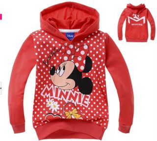 2013 New Toddler Kids Minnie Mouse Funny Hoodies Girls Clothing Aged 2 8years