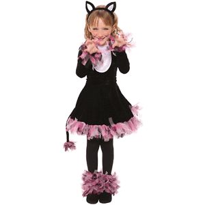 4pcs Girls Pretty Kitty Cat Halloween Fancy Dress Costume New
