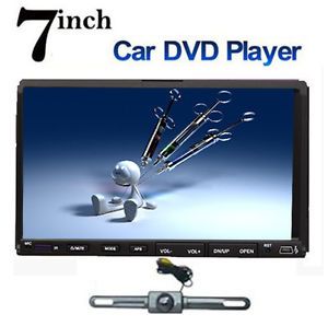 Double 2 DIN 7" Car DVD CD  Player Touch Screen in Dash Stereo Radio Camera