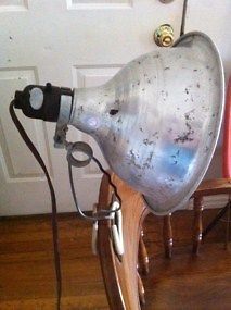 Vintage Industrial Machine Age Clip Clamp Headboard Shop Lamp Light Shade