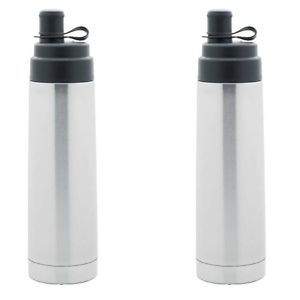 2 Pack Stainless Steel Hot Cold Insulated Traveling Sports Water Bottle Set New