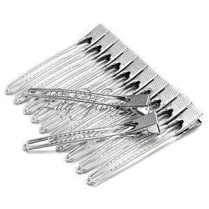 12 Pcs Silver Salon Metal Hollow Hair Cutting Section Clip Clamps Hairdressing